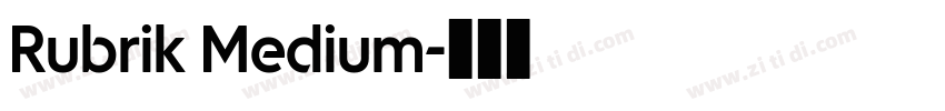 Rubrik Medium字体转换